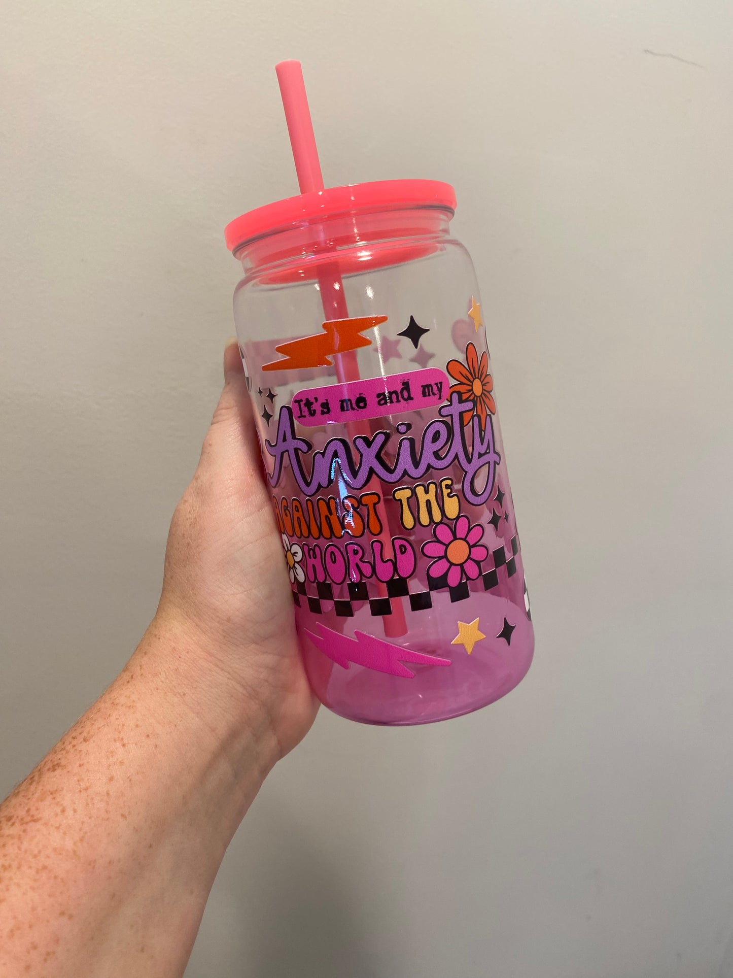 Ready to ship - 16oz plastic cup w/lid