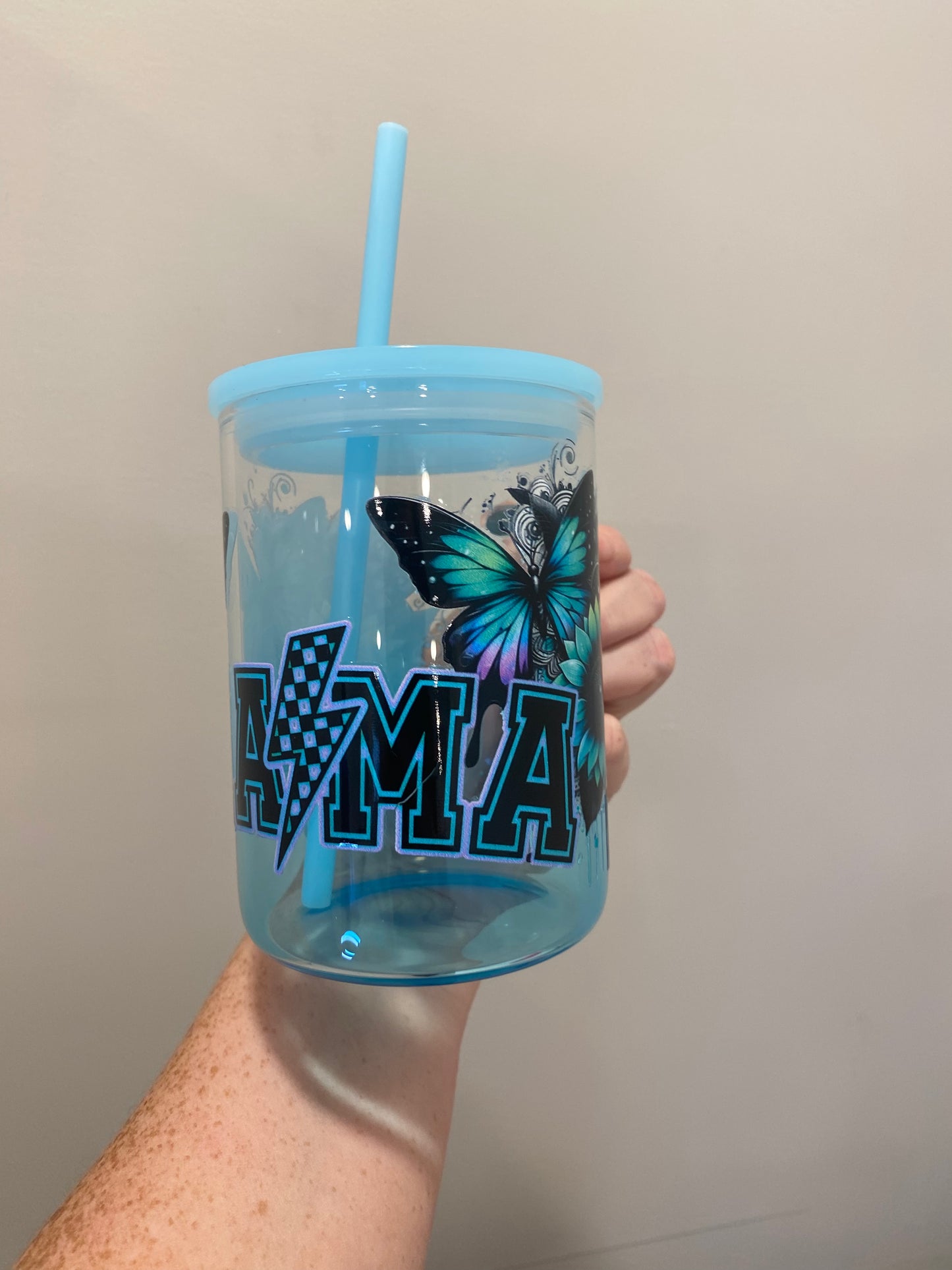 Ready to ship - Glass Mugs w/ handle and lid