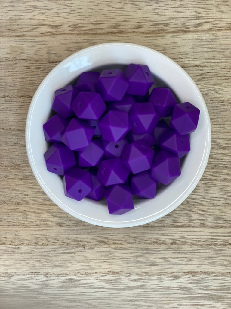 #6 Grape Purple - Solid Hexagon 14mm