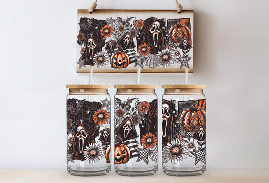 Scream floral - 16oz cup w/lid