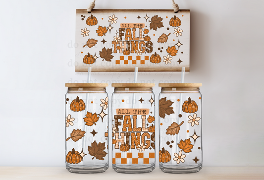 All the fall things - 16oz cup w/lid