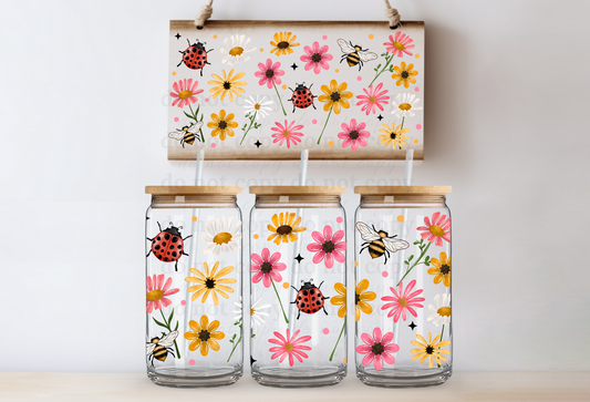 Spring Floral - 16oz cup w/lid