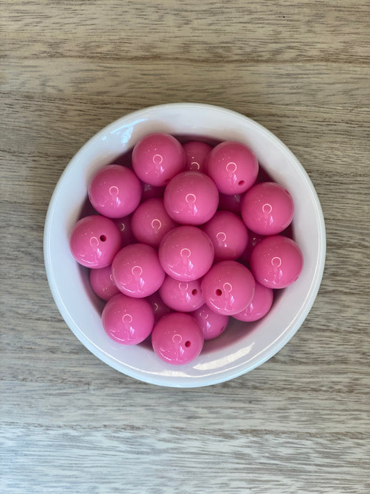 Pink - 20mm Acrylic Beads