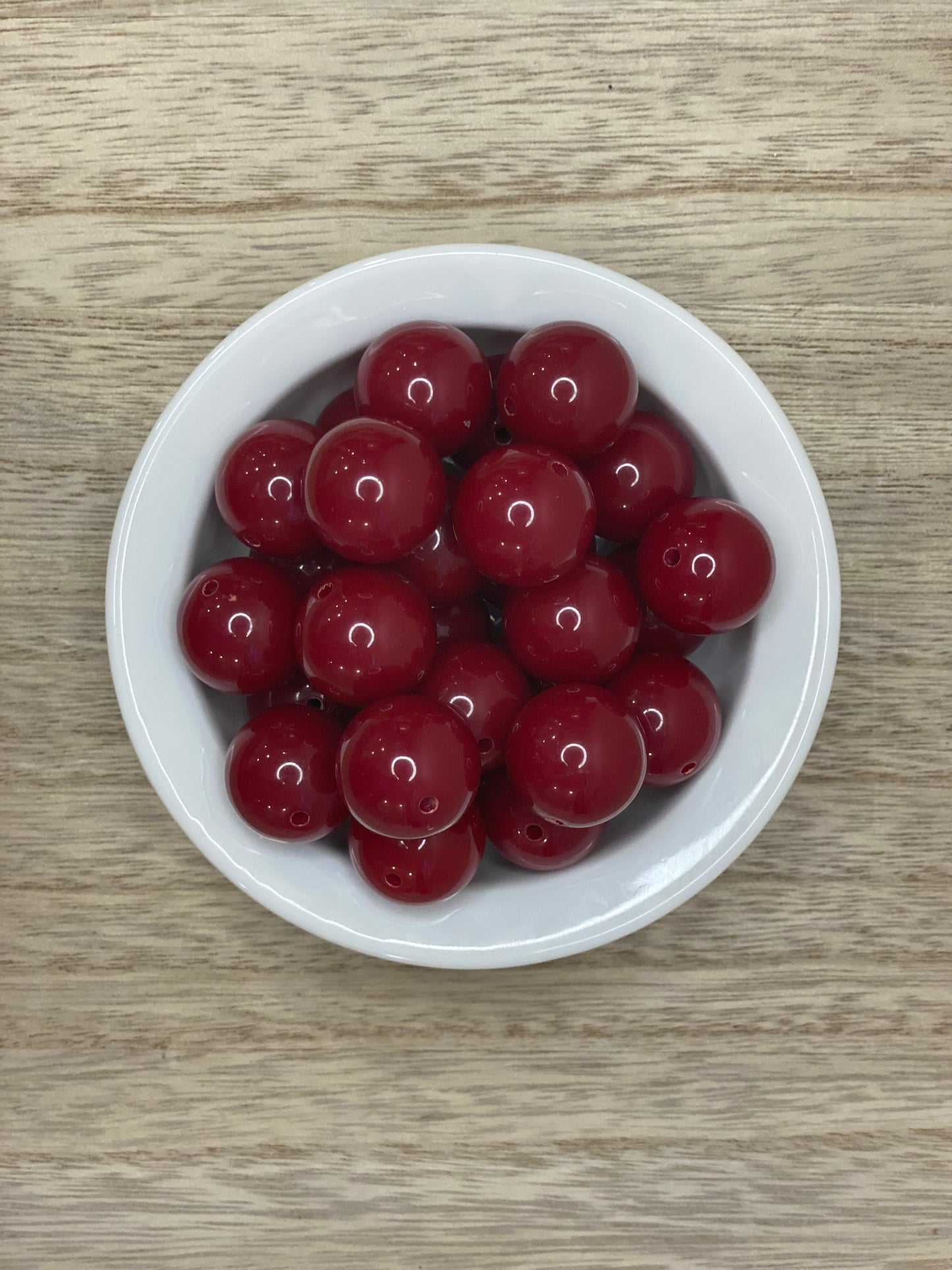 Dark Red - 20mm Acrylic Beads