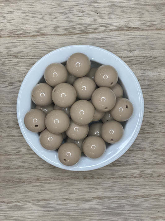 Tan - 20mm Acrylic Beads