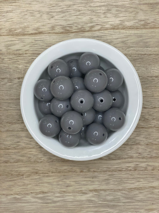 Grey - 20mm Acrylic Beads