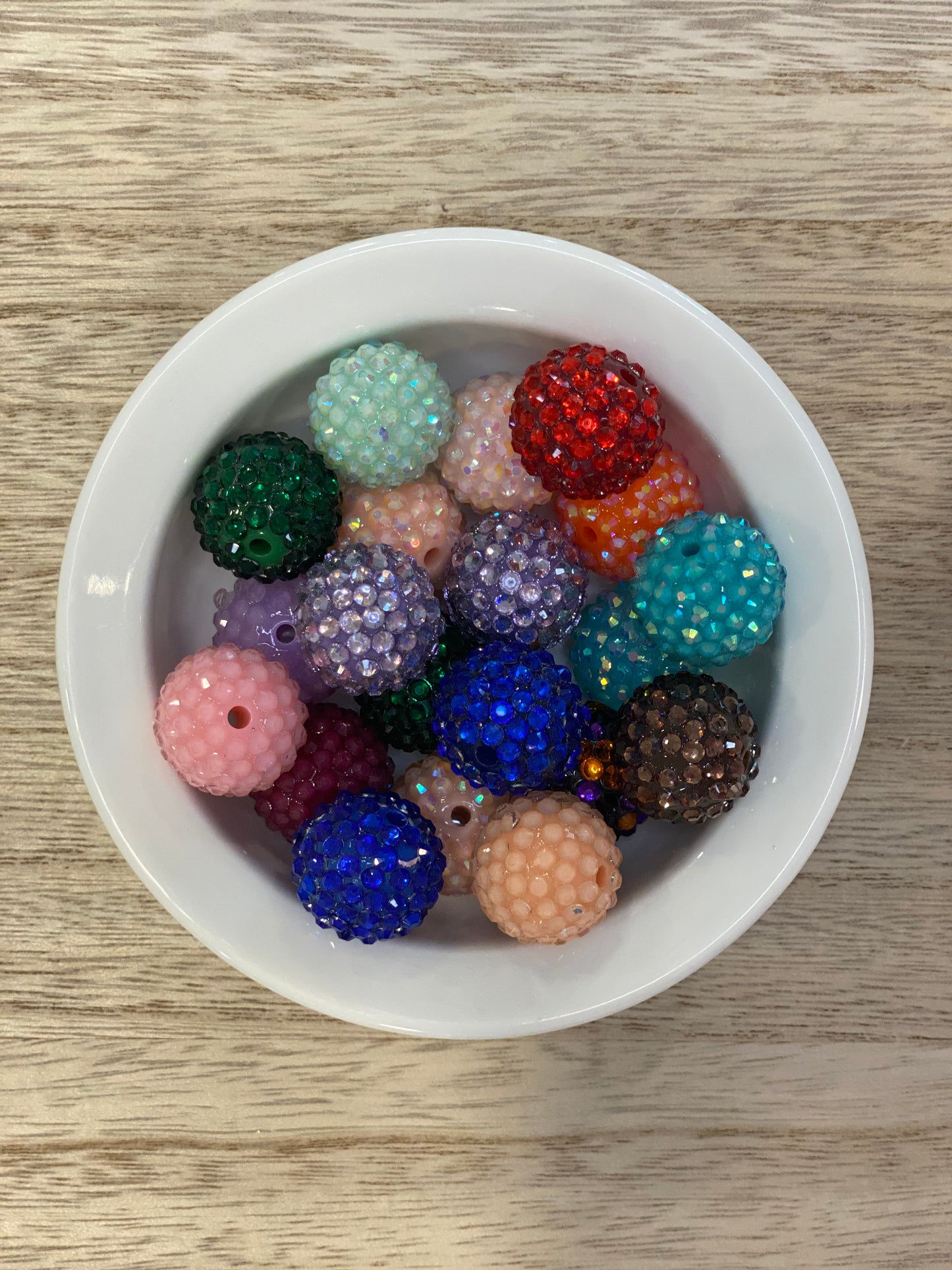 20 pack mix bags - Rhinestone Beads 20mm