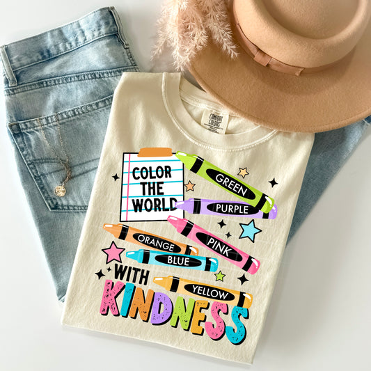 Color the world with Kindness - Graphic Apparel